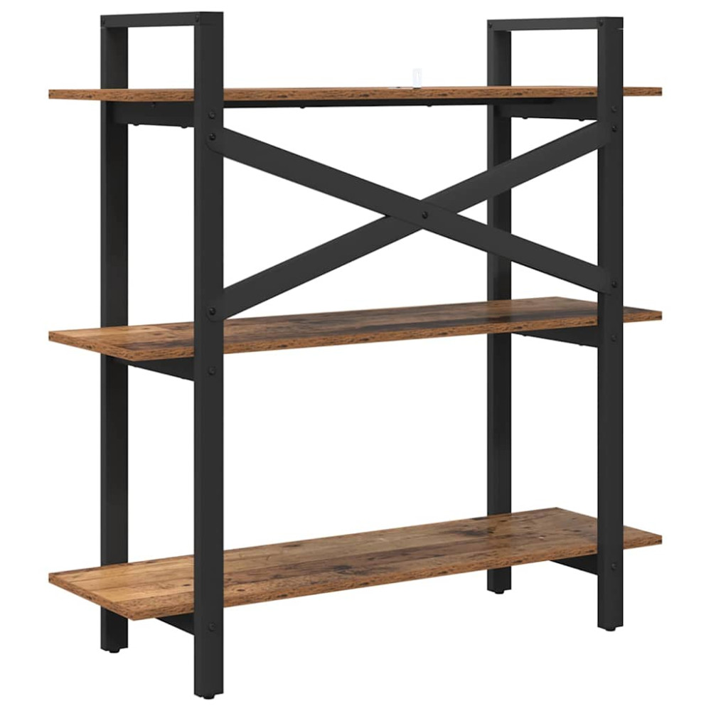 Produktbild för Hyllsystem Gammalt trä 100 x 33,5 x 102 cm Konstruerat trä