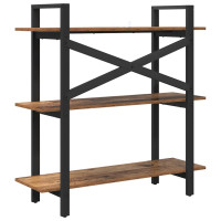 Produktbild för Hyllsystem Gammalt trä 100 x 33,5 x 102 cm Konstruerat trä