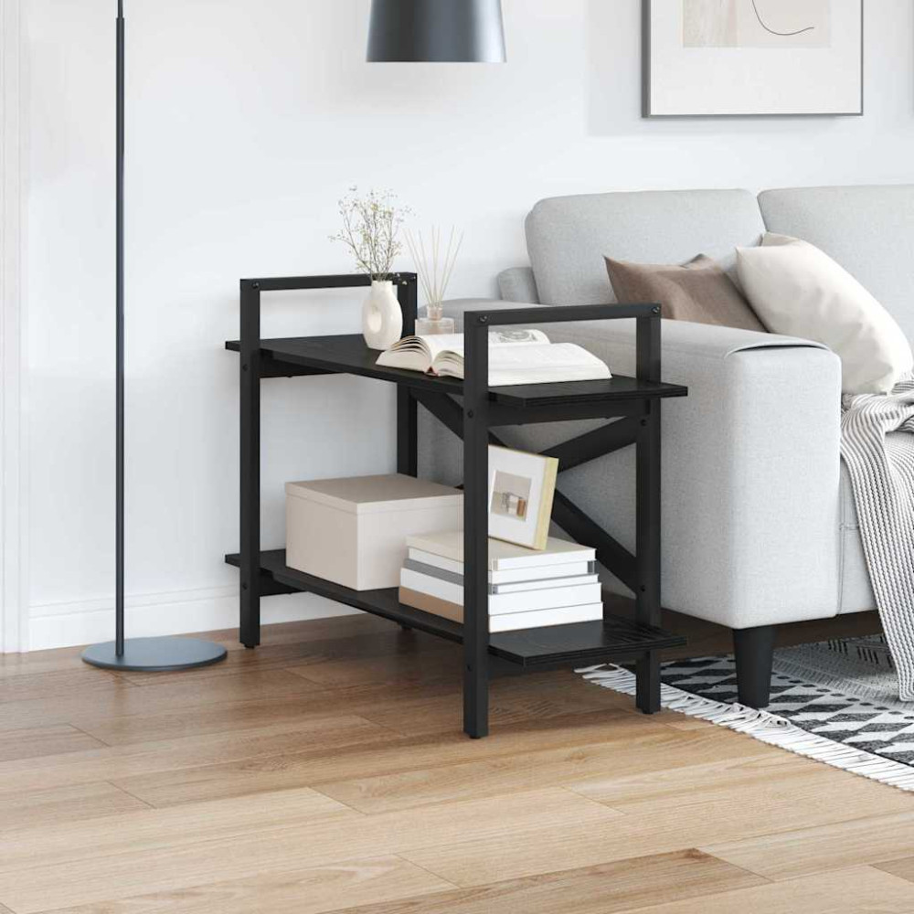 Produktbild för Hyllsystem Svart Ek 100 x 33,5 x 64 cm Konstruerat trä