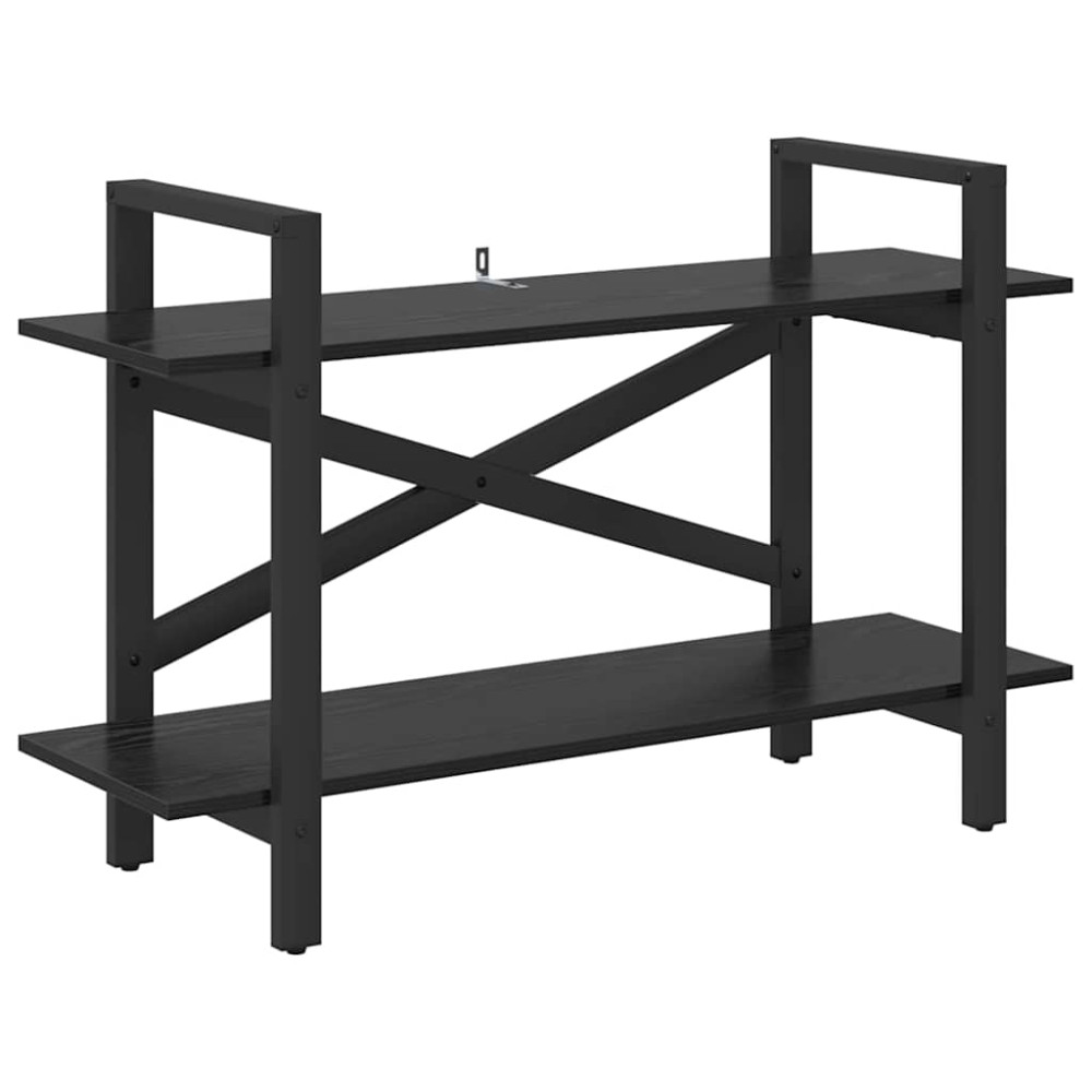 Produktbild för Hyllsystem Svart Ek 100 x 33,5 x 64 cm Konstruerat trä