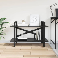 Produktbild för Hyllsystem Svart Ek 100 x 33,5 x 64 cm Konstruerat trä