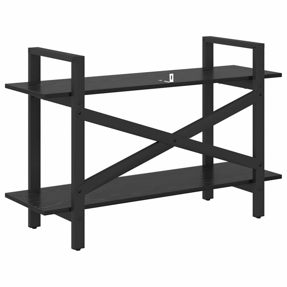 Produktbild för Hyllsystem Svart Ek 100 x 33,5 x 64 cm Konstruerat trä