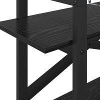 Produktbild för Hyllsystem Svart Ek 100 x 33,5 x 64 cm Konstruerat trä