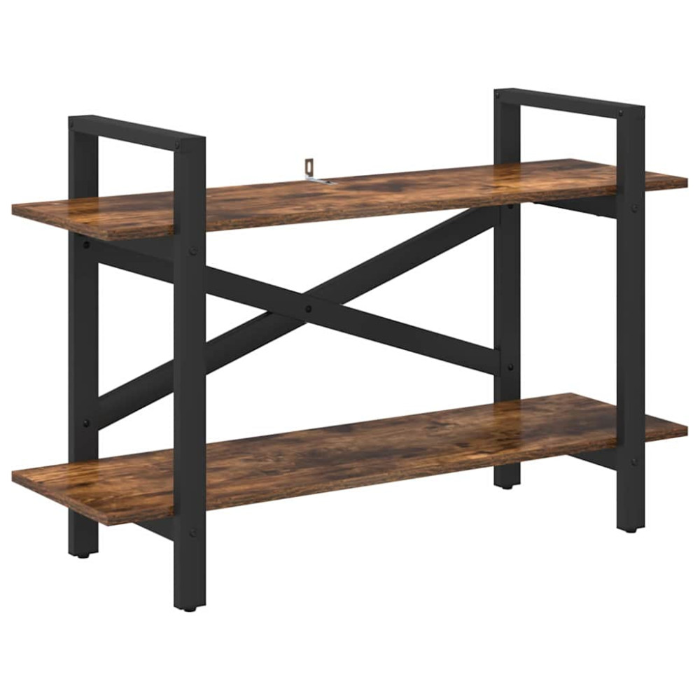 Produktbild för Hyllsystem Rökt ek 100 x 33,5 x 64 cm Konstruerat trä