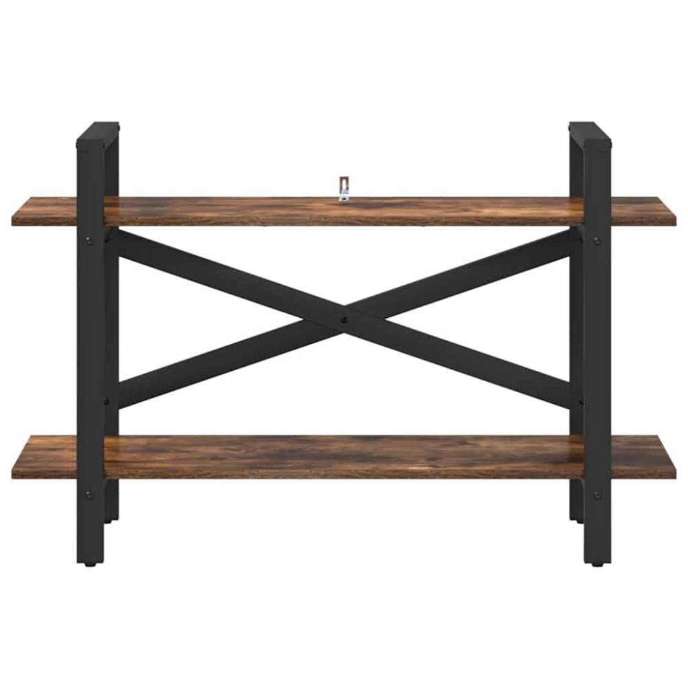 Produktbild för Hyllsystem Rökt ek 100 x 33,5 x 64 cm Konstruerat trä