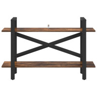 Produktbild för Hyllsystem Rökt ek 100 x 33,5 x 64 cm Konstruerat trä