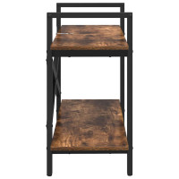 Produktbild för Hyllsystem Rökt ek 100 x 33,5 x 64 cm Konstruerat trä
