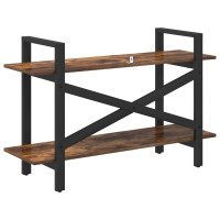 Produktbild för Hyllsystem Rökt ek 100 x 33,5 x 64 cm Konstruerat trä