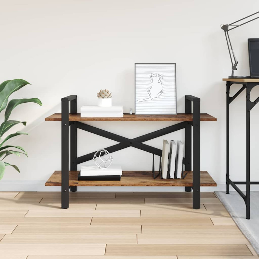 Produktbild för Hyllsystem Gammalt trä 100 x 33,5 x 64 cm Konstruerat trä