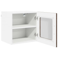 Produktbild för Väggglasförråd PORTO 2 pcs Brun Ek 40 x 31 x 40 cm