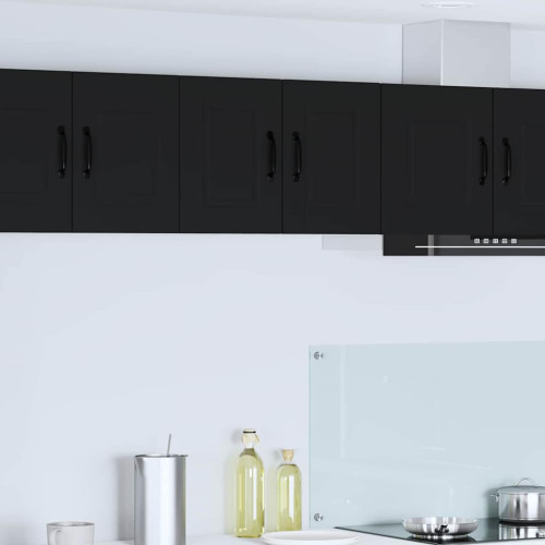 vidaXL Väggskåp PORTO 2 pcs Svart 30 x 31 x 40 cm Konstruerat trä