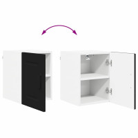 Produktbild för Väggskåp PORTO 2 pcs Svart 30 x 31 x 40 cm Konstruerat trä