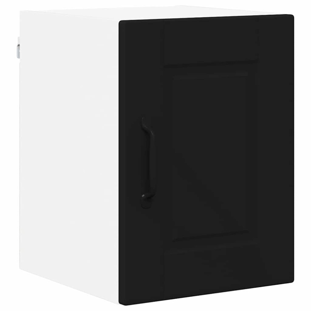 Produktbild för Väggskåp PORTO 2 pcs Svart 30 x 31 x 40 cm Konstruerat trä