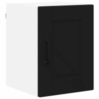 Produktbild för Väggskåp PORTO 2 pcs Svart 30 x 31 x 40 cm Konstruerat trä