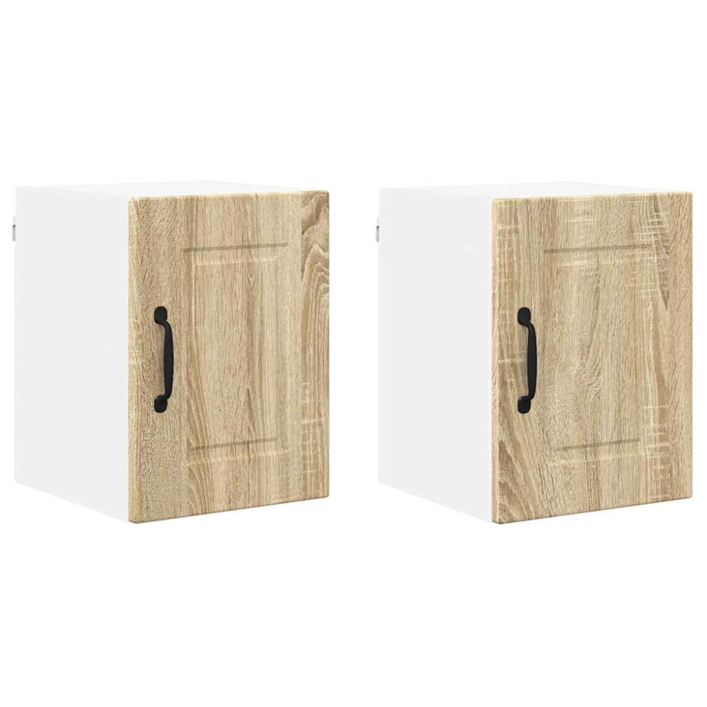 Produktbild för Väggskåp PORTO 2 pcs Sonoma-ek 30 x 31 x 40 cm Konstruerat trä