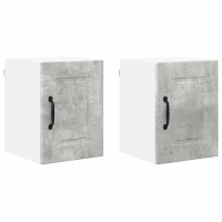 Produktbild för Väggskåp PORTO 2 pcs Betonggrå 30 x 31 x 40 cm Konstruerat trä