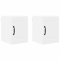 Produktbild för Väggskåp PORTO 2 pcs Högblanka vita 30 x 31 x 40 cm