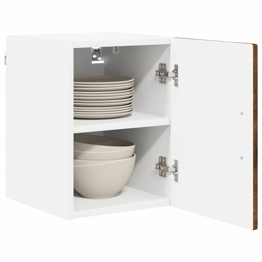 Produktbild för Väggskåp PORTO 2 pcs Rökt ek 30 x 31 x 40 cm Konstruerat trä