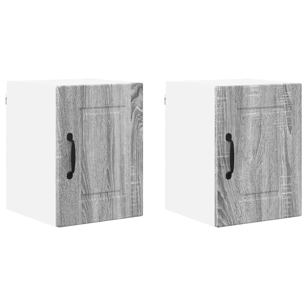 Produktbild för Väggskåp PORTO 2 pcs Grå Sonoma 30 x 31 x 40 cm Konstruerat trä