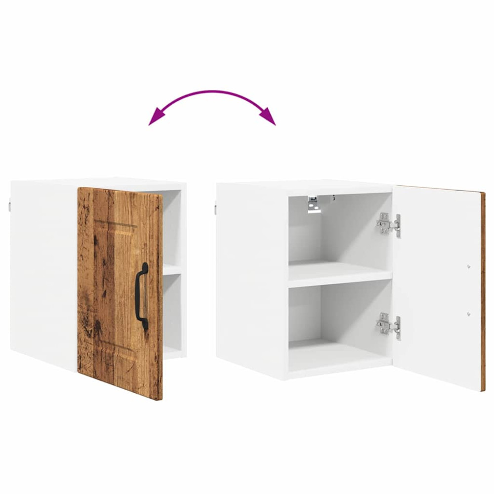 Produktbild för Väggskåp PORTO 2 pcs Gammalt trä 30 x 31 x 40 cm