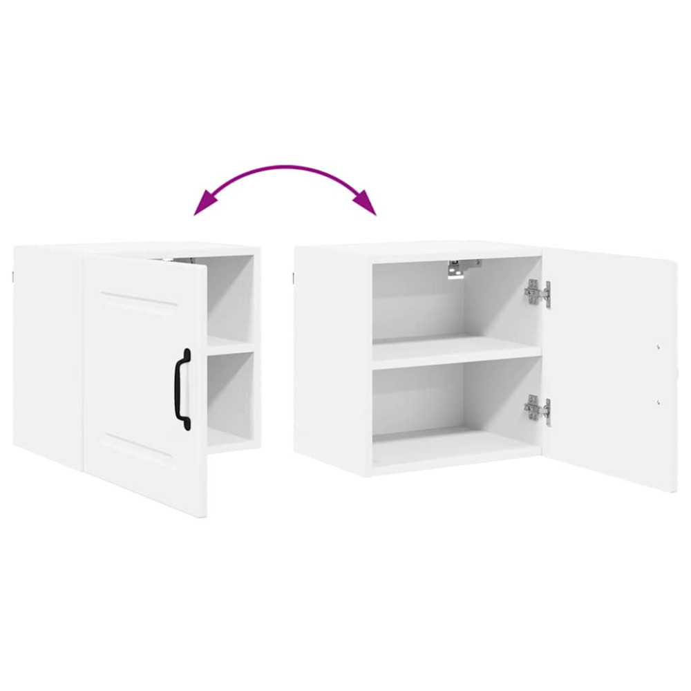 Produktbild för Väggskåp PORTO 2 pcs Högblanka vita 40 x 31 x 40 cm
