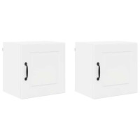 Produktbild för Väggskåp PORTO 2 pcs Högblanka vita 40 x 31 x 40 cm