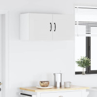 Produktbild för Väggskåp PORTO 2 pcs Högblanka vita 40 x 31 x 40 cm