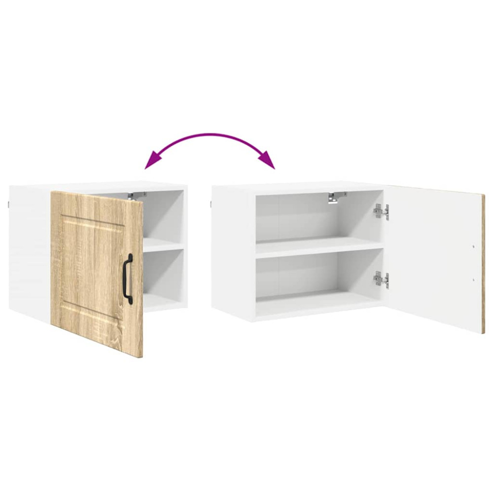 Produktbild för Väggskåp PORTO 2 pcs Sonoma-ek 50 x 31 x 40 cm Konstruerat trä