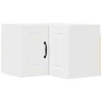 Produktbild för Vägghörnskåp PORTO Vit 57 x 57 x 40 cm Konstruerat trä