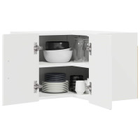 Produktbild för Vägghörnskåp PORTO Vit 57 x 57 x 40 cm Konstruerat trä