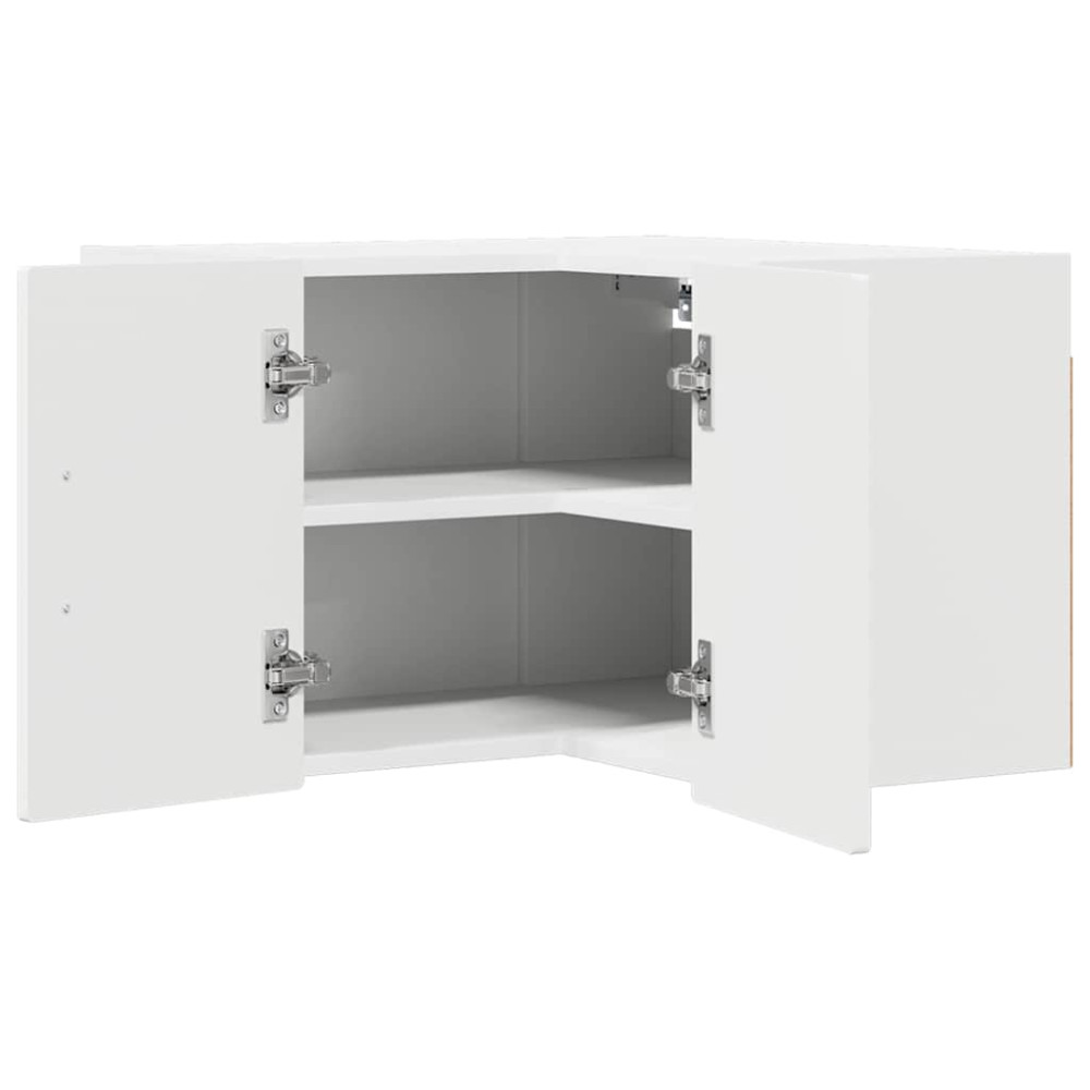 Produktbild för Vägghörnskåp PORTO Vit 57 x 57 x 40 cm Konstruerat trä
