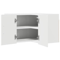 Produktbild för Vägghörnskåp PORTO Vit 57 x 57 x 40 cm Konstruerat trä