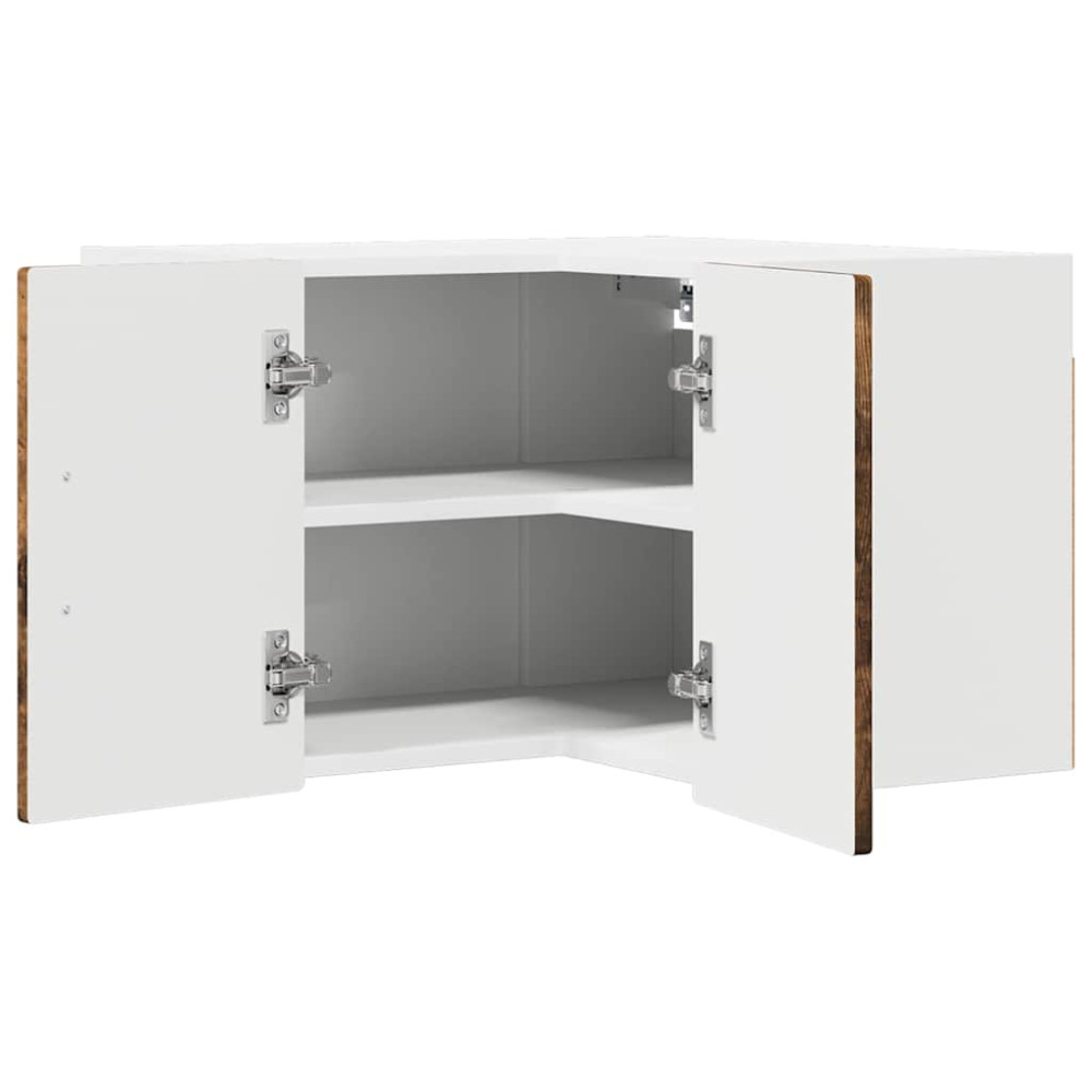 Produktbild för Vägghörnskåp PORTO Rökt ek 57 x 57 x 40 cm Konstruerat trä