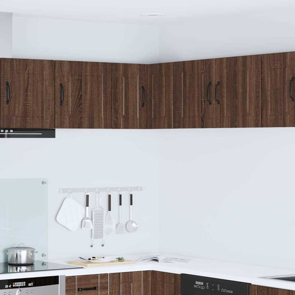 Produktbild för Vägghörnskåp PORTO Brun Ek 57 x 57 x 40 cm Konstruerat trä