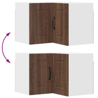 Produktbild för Vägghörnskåp PORTO Brun Ek 57 x 57 x 40 cm Konstruerat trä