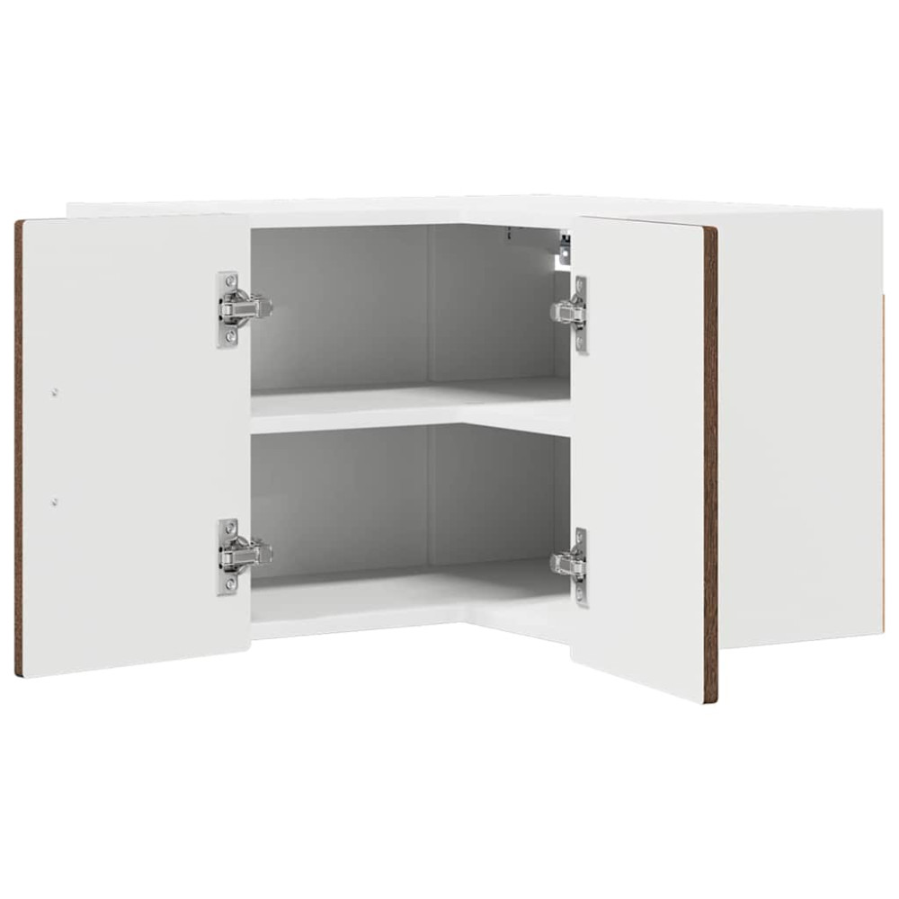 Produktbild för Vägghörnskåp PORTO Brun Ek 57 x 57 x 40 cm Konstruerat trä