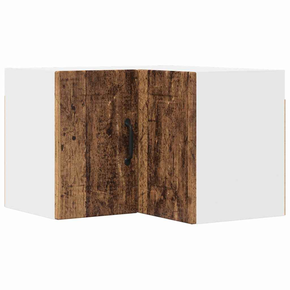 Produktbild för Vägghörnskåp PORTO Gammalt trä 57 x 57 x 40 cm Konstruerat trä