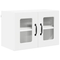 Produktbild för Väggglasförråd PORTO Vit 60 x 31 x 40 cm Konstruerat trä