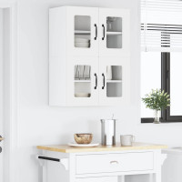 Produktbild för Väggglasförråd PORTO Vit 60 x 31 x 40 cm Konstruerat trä