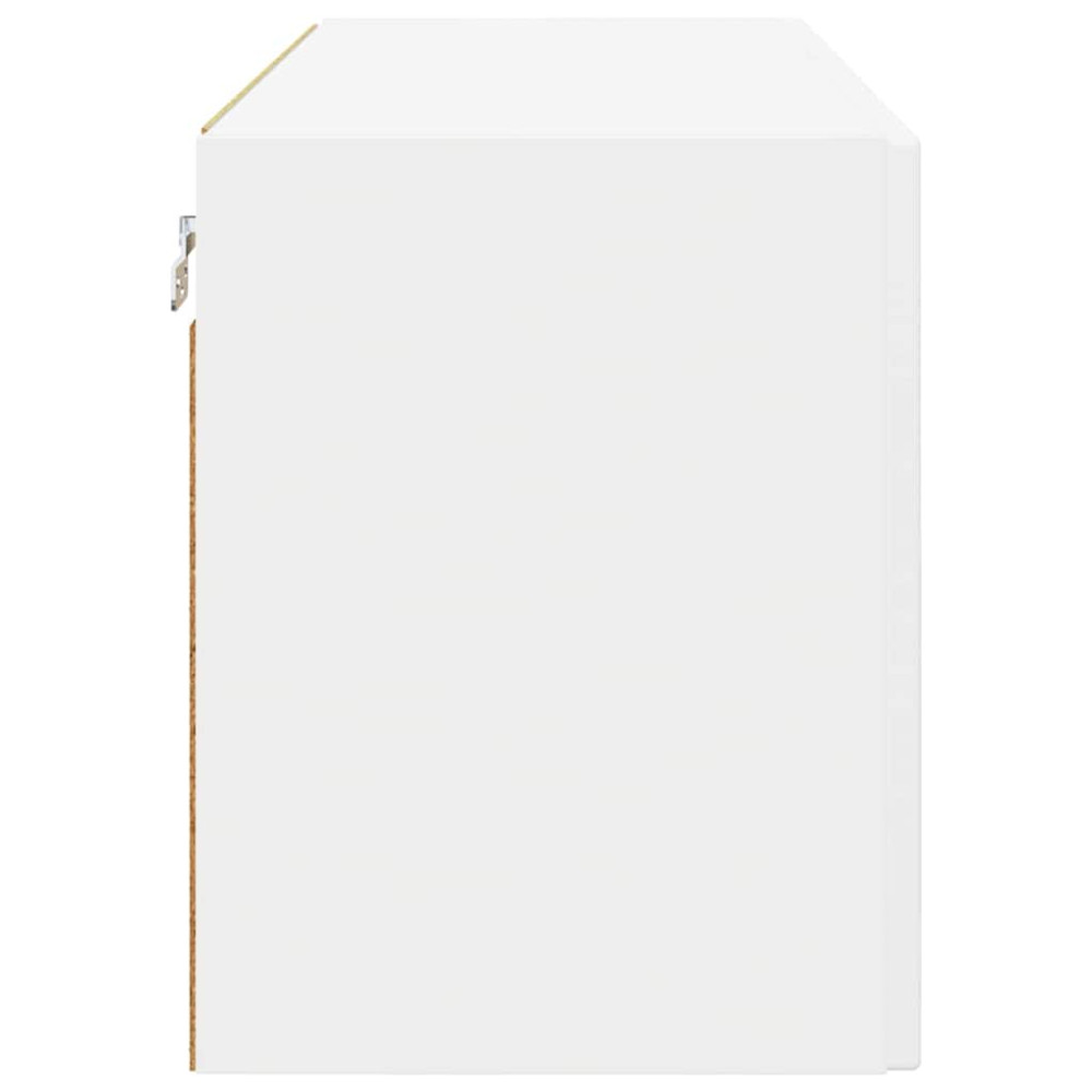 Produktbild för Väggglasförråd PORTO Vit 60 x 31 x 40 cm Konstruerat trä