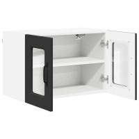 Produktbild för Väggglasförråd PORTO 2 pcs Svart 60 x 31 x 40 cm