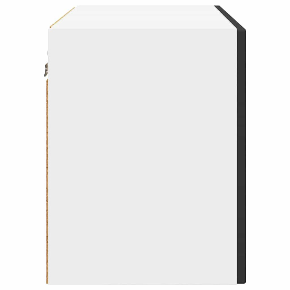 Produktbild för Väggglasförråd PORTO 2 pcs Svart 60 x 31 x 40 cm