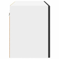Produktbild för Väggglasförråd PORTO 2 pcs Svart 60 x 31 x 40 cm