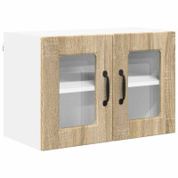 Produktbild för Väggglasförråd PORTO 2 pcs Sonoma-ek 60 x 31 x 40 cm