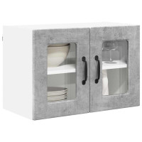 Produktbild för Väggglasförråd PORTO 2 pcs Betonggrå 60 x 31 x 40 cm