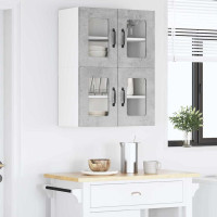 Produktbild för Väggglasförråd PORTO 2 pcs Betonggrå 60 x 31 x 40 cm