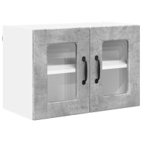 Produktbild för Väggglasförråd PORTO 2 pcs Betonggrå 60 x 31 x 40 cm