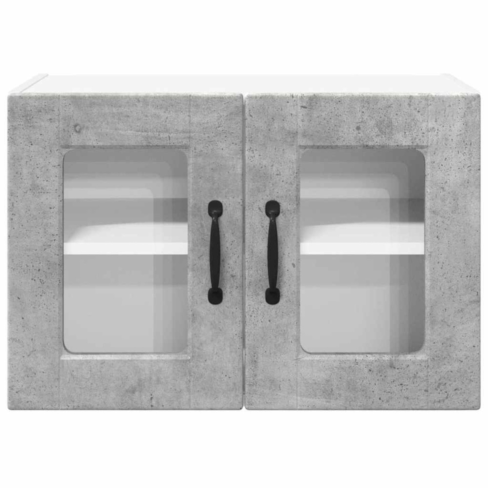 Produktbild för Väggglasförråd PORTO 2 pcs Betonggrå 60 x 31 x 40 cm