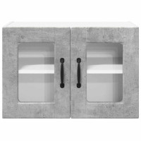 Produktbild för Väggglasförråd PORTO 2 pcs Betonggrå 60 x 31 x 40 cm