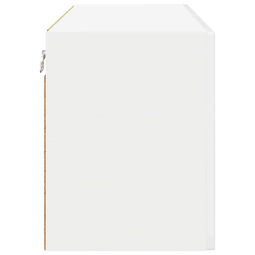 Produktbild för Väggglasförråd PORTO Högblanka vita 60 x 31 x 40 cm